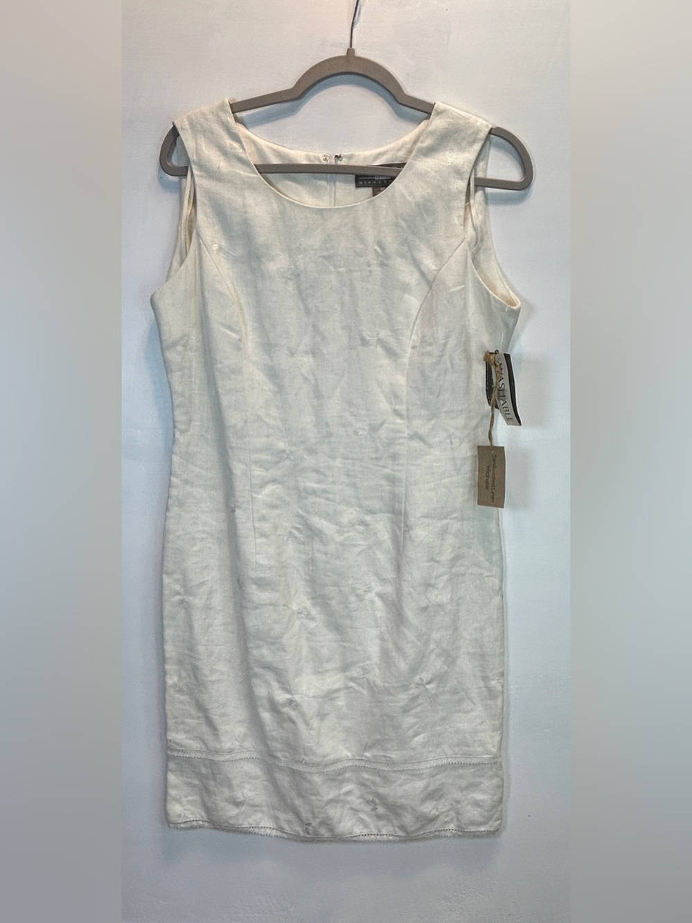 Norton McNaughton 8P 100% Linen Sheath Dress Minimalist NWT Coastal Grandma